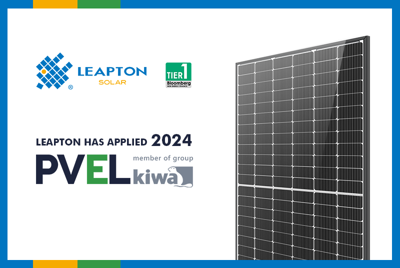 Leapton Energy has applied for PVEL test report